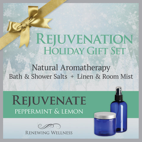 Aromatherapy Peppermint Rejuvenate Bath Salts-Linen Room Mist Holiday Gift