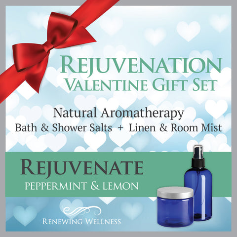 Natural Aromatherapy Peppermint Lemon Bath Salts-Linen Room Mist Valentine Gift